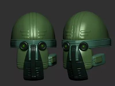 helmet high poly sculpt 3d printable  3D model 89
