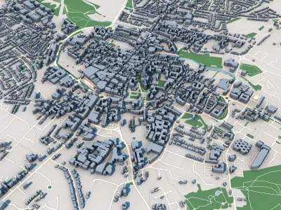 Canterbury City England 3D model