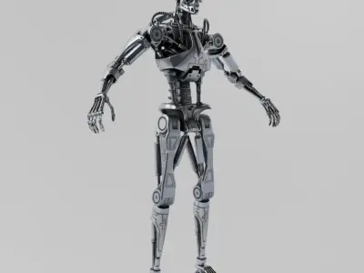 T-800 Endoskeleton Terminator Rigged Low-poly 3D model