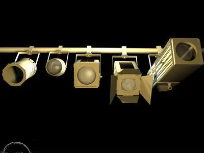 Stage lights for set 3D model