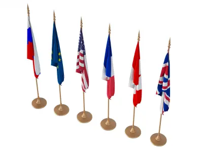 Flags five 3D model