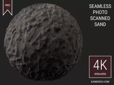 3D Scanned Seamless Sand Footprints Texture