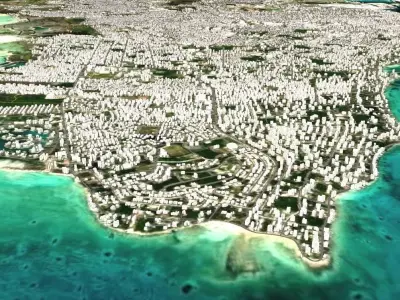 Nassau Bahamas island  3D model