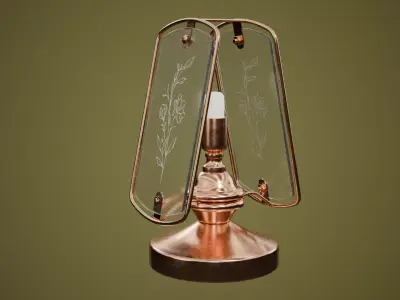 Glass Table Lamp Low-poly 3D model get