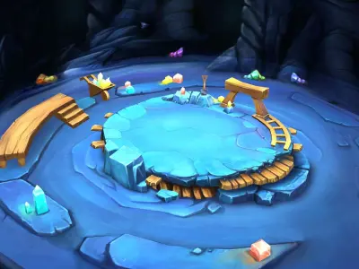 Low Model - Snow White Dwarven Mine 03 3D model