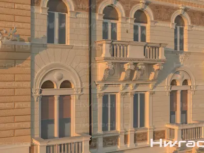 Palace Ponterosso place Trieste 3D model