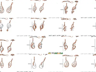 141 Light Weight Pendant STL OBJ FBX JCD Details Collection 3D Model Pack