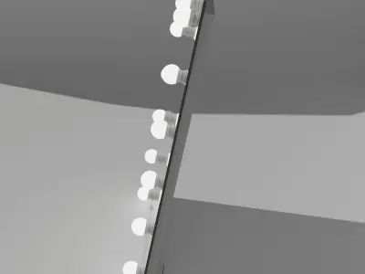 Mirror with light model 3D model