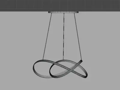 Chandelier art interior design 3D model