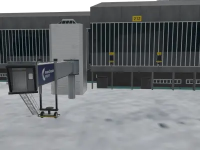 EGCC Terminal 2 Low-poly 3D model