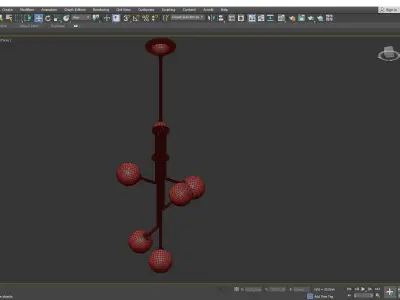 HALO V CHANDELIER Low-poly 3D model