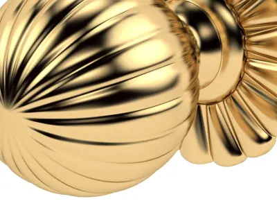 Flower Mortice Door Knob 3D model