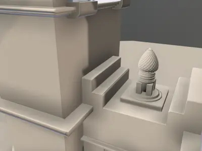 India Gate - VR Ready 3d Model 3D model