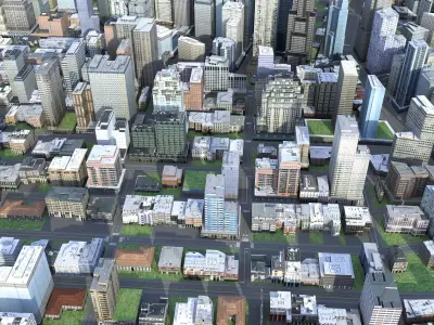 City 99 Low-poly 3D model