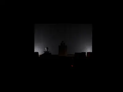 Scary horror theater scene Low-poly 3D model