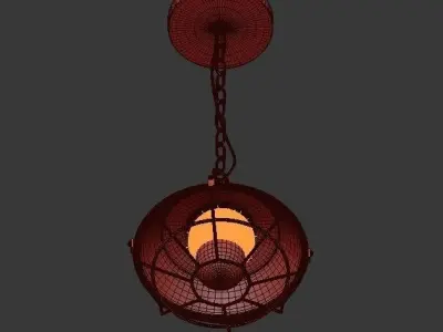 DARK CAGE PENDANT White vintage 3D model