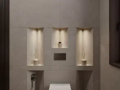 Bathroom full Interior Scene 3D model