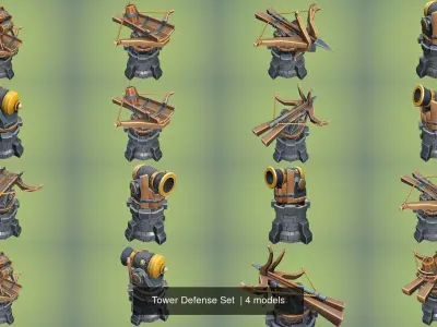 Tower Defense Set  3D Model Pack