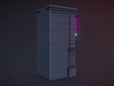 Urban City Building Low-poly 3D model