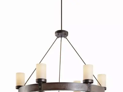 Arturo 6-Light Round Chandelier 3D model