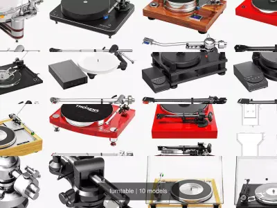 turntable 3D Model Pack