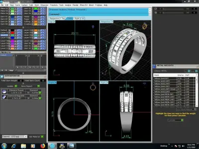 Diamond Ring For Women 3d Print Model 3D print model 72