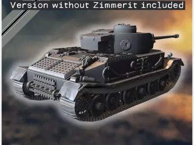 VK 4501 P Tiger prototype heavy tank - Germany Eastern Western F 3D print model