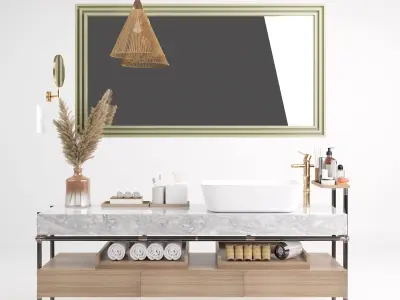 Set accessories bathroom 3D model