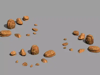 Desert - Mountain - Wind Stone 13 3D model