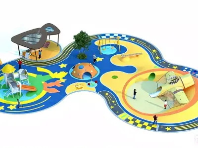 Outdoor Childrens Activity Area 3D model
