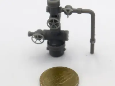 HO Oil well valve train model  3D print model