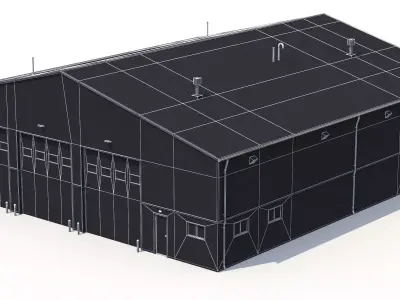 28 PBR Industrial Buildings Collection 3D Model Pack