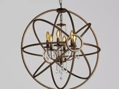 Hanging Lamp LOFT HOUSE P-74-2 3D model