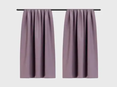 Curtain 3d model Low-poly 3D model purchase