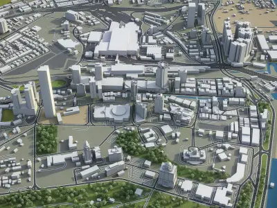 Johor Bahru Low-poly 3D model