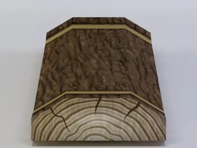 Log plank Low-poly 3D model