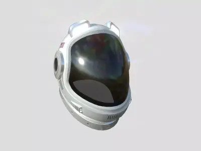 Astronaut Helmet B08 USA - Character Design Fashion Low-poly 3D model