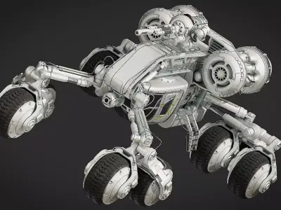 Scifi Rover 3D model