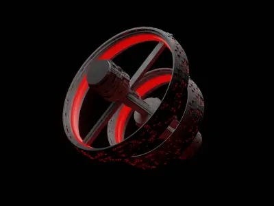 Procedural space station Free 3D model