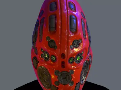 Gas mask helmet scifi Low-poly character art game space Low-poly 3D model purchase