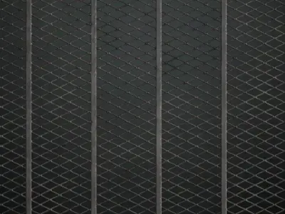 Weathered Geometric Industrial Metal Grill PBR Seamless Texture