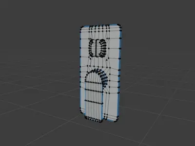Bathroom water faucet Low-poly 3D model