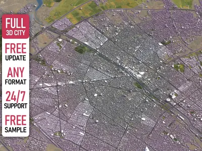 Qom - 3D City Model Low-poly 3D model