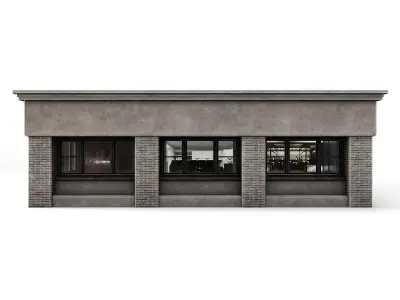 Tenement Building Roof Floor Low-poly 3D model