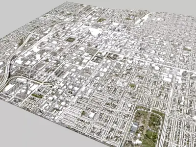 Cityscape Salt Lake City Utah USA 3D model
