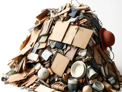 Urban Waste Hill Debris Elements model pack Low-poly 3D model