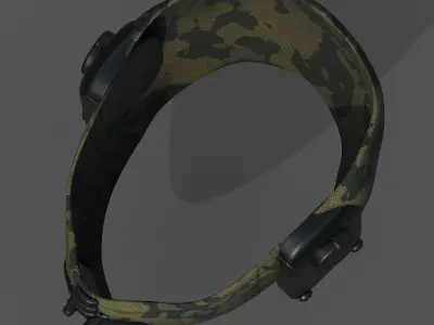 Gas mask respirator scifi futuristic  Low-poly 3D model