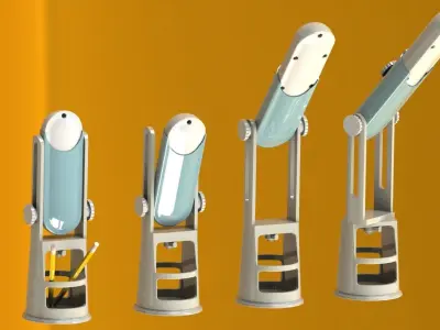 ergonomic desk lamp 3D model