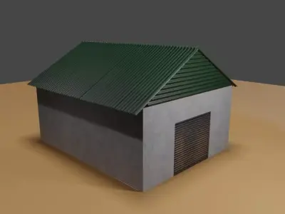 Warehouse - Garage - Barracao Low-poly 3D model