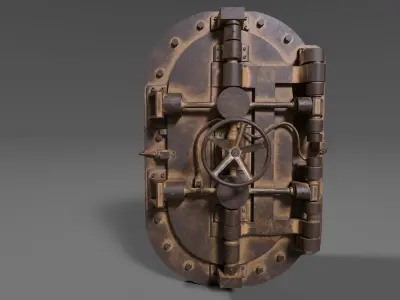 Industrial  Heavy Door  3D model